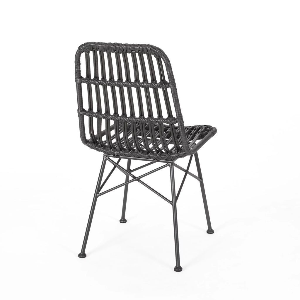Outdoor Wicker Dining Chairs Set of 2 H462360