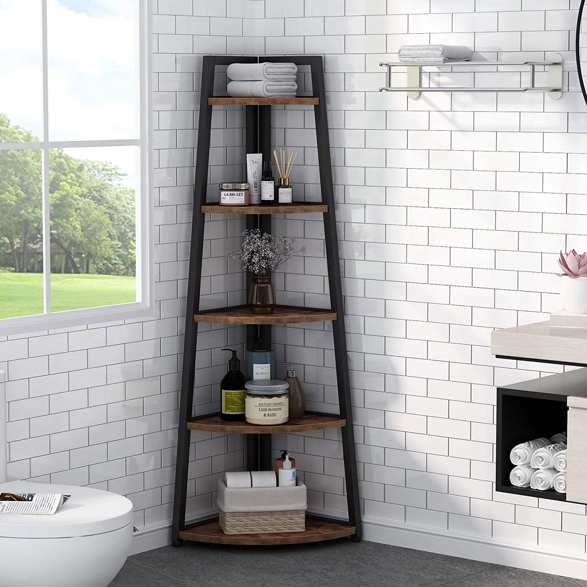 70 inch 5 Tier Corner Bookshelf Z90456