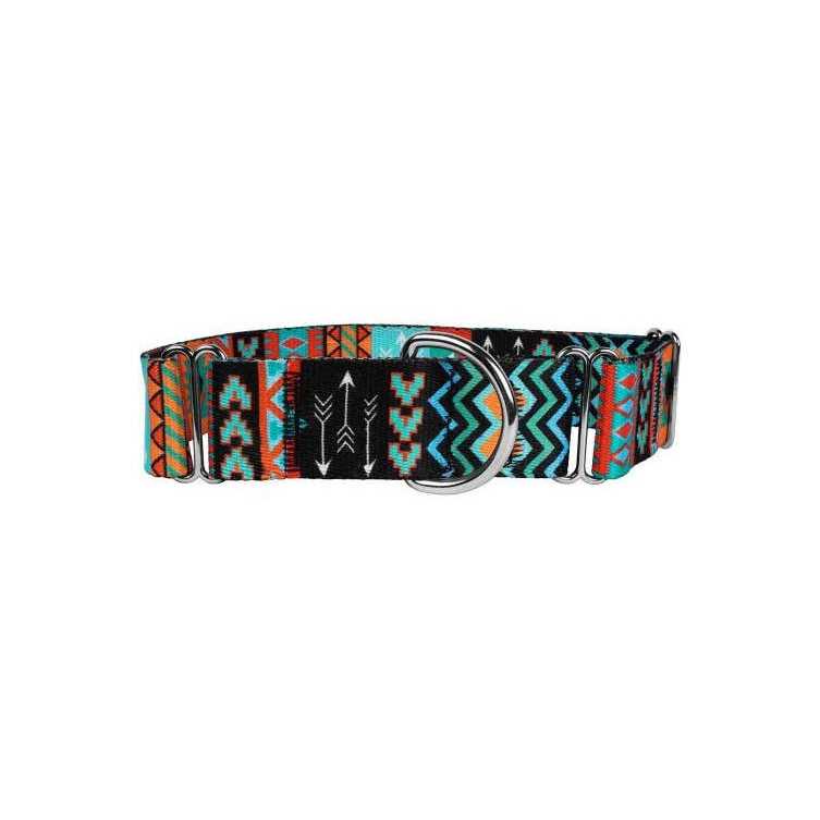Martingale Dog Collar Nylon Tribal Pattern Adjustable Heavy Duty M733