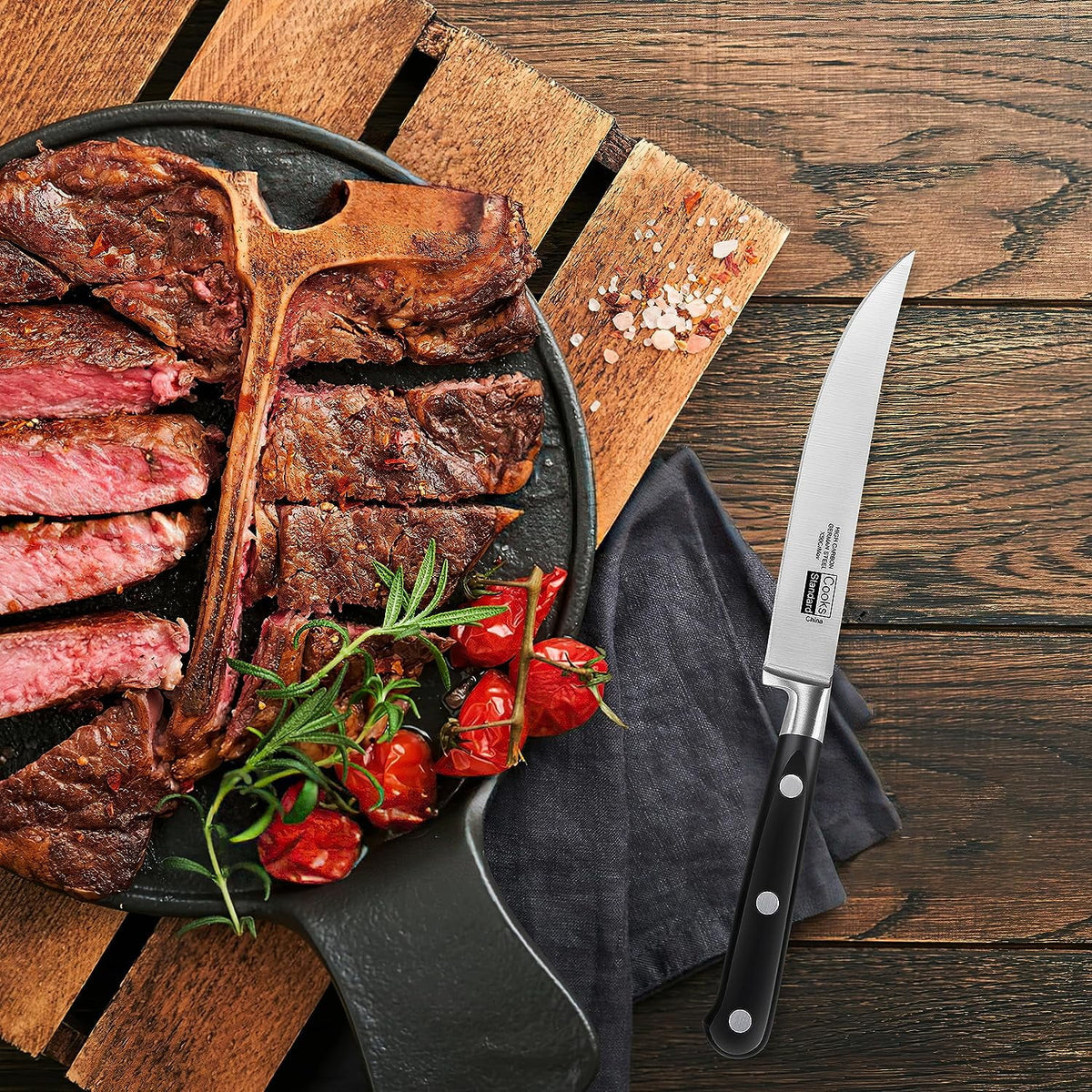 6-Piece High Carbon Stainless Steel Steak Knives Set P916042