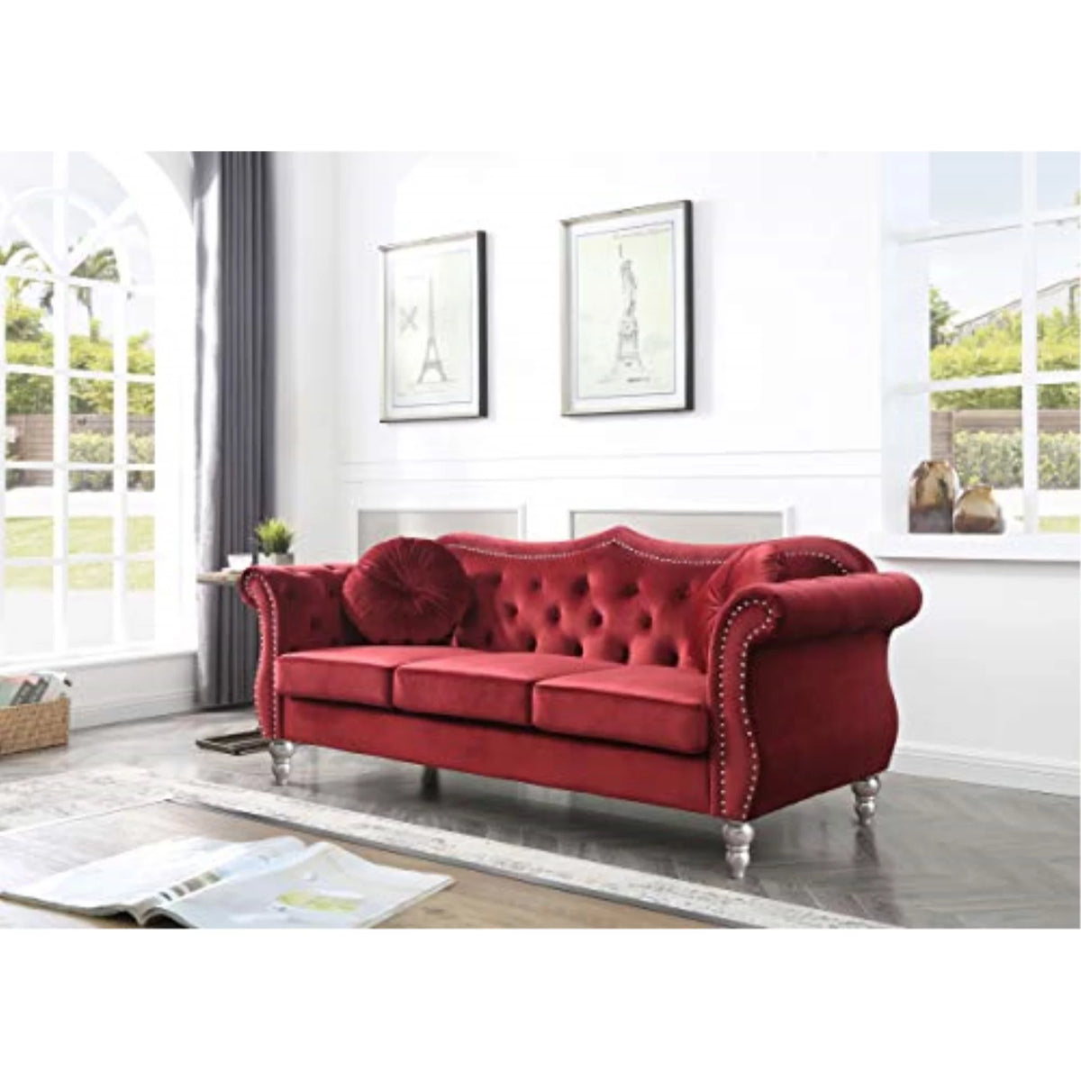 Burgundy Sofa F686211