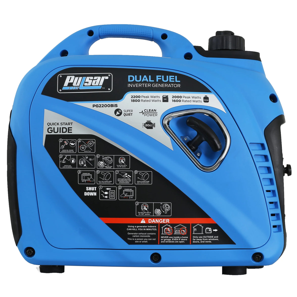 2,200 Watt Dual-Fuel Portable Inverter Generator D904629