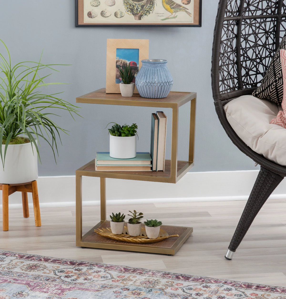 3-Tier Metal Accent Side Table U8027