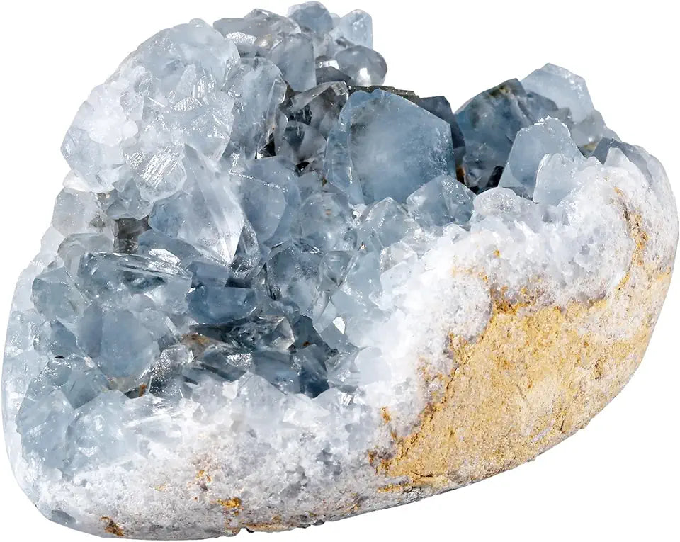 Natural Raw Celestite Crystal Cluster Geode L167