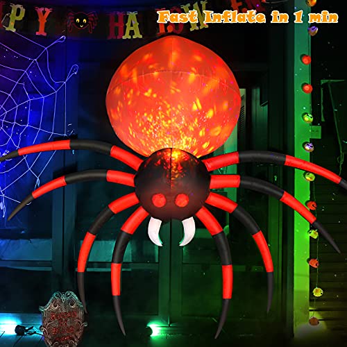 8 FT Halloween Inflatable Spider with LED E4190