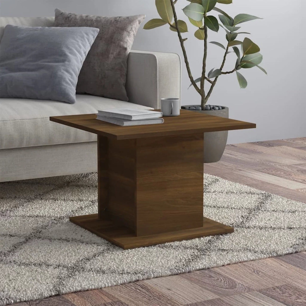 Brown Oak Engineered Wood Coffee Table P31932
