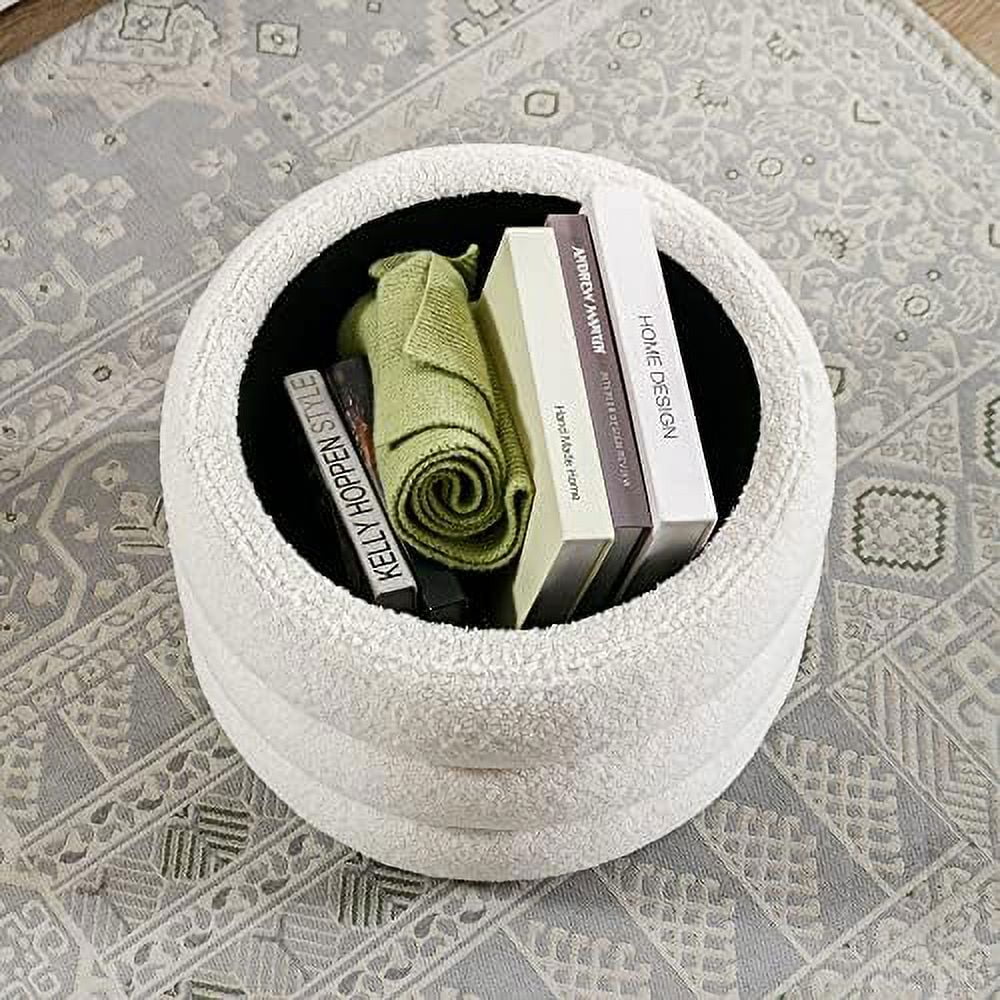 Round Fuzzy Ottoman H9086
