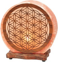 Salt Lamp Flower of Life Stone Figurine Healing Crystals R35021