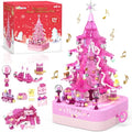 Christmas Tree Building Block Toy Set with Rotating Music Box F655982