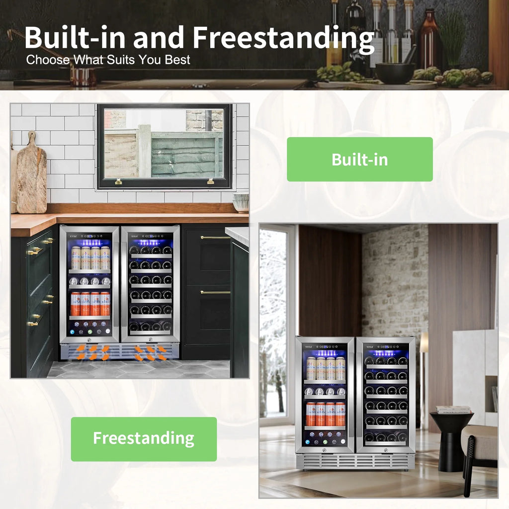 30 Inch Dual Zone Wine and Beverage Refrigerator S2330