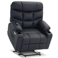 Power Lift Recliner Chair with Extended Footrest Faux Leather E7816