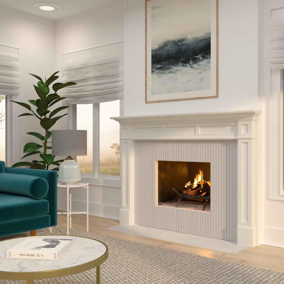 White MDF Mantel Surround P62421