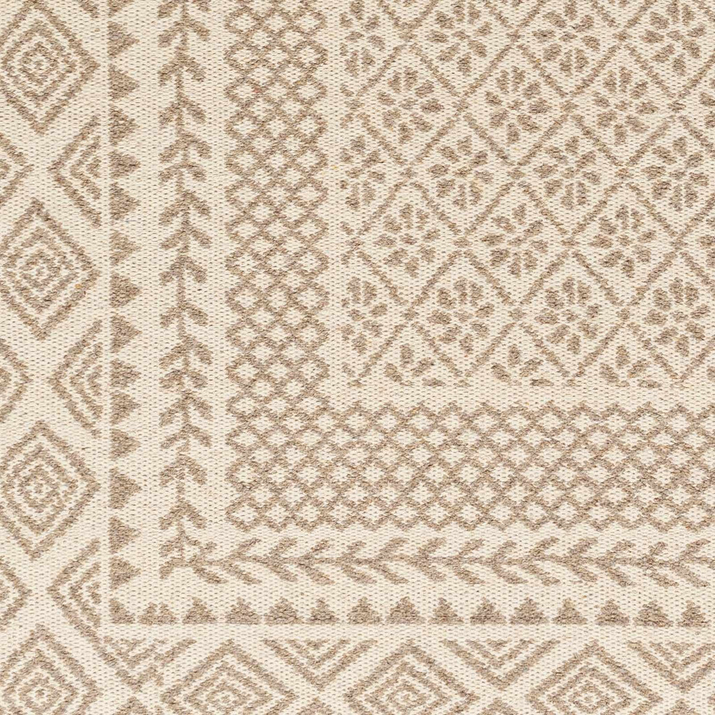 Brown Gray Wool 8' x 10' Area Rug X4026