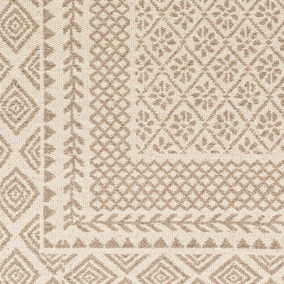 Brown Gray Wool 8' x 10' Area Rug X4026