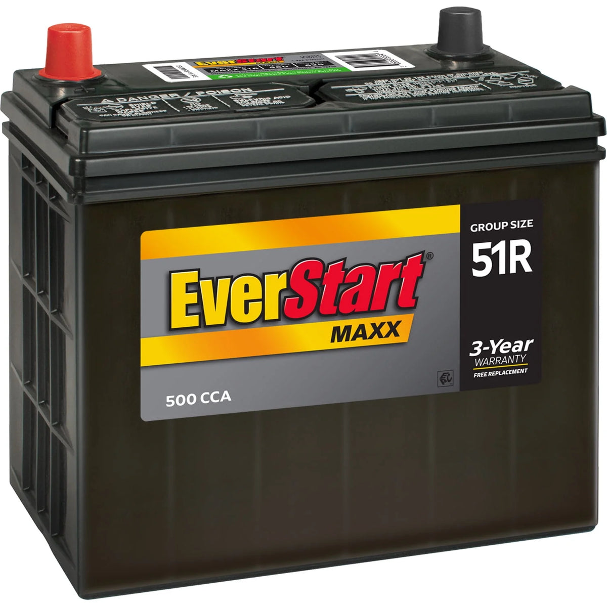 Lead Acid Automotive Battery Group Size 51R 12 Volt 500 CCA B576
