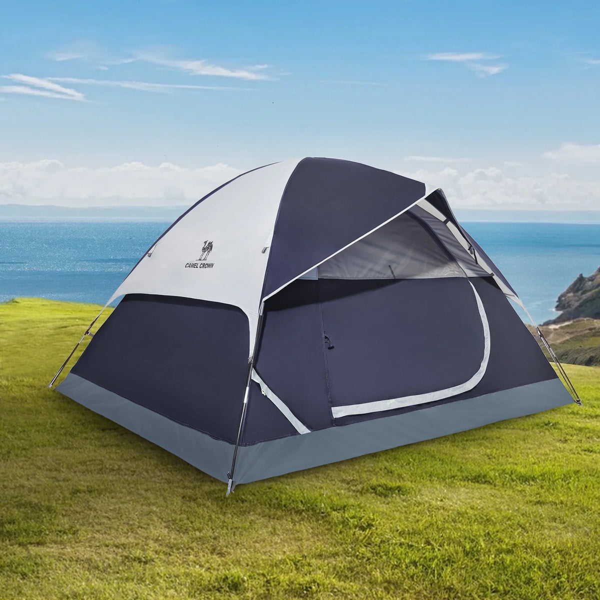 3-4 Person Waterproof Lightweight Dome Camping Tent with Carry Bag O837