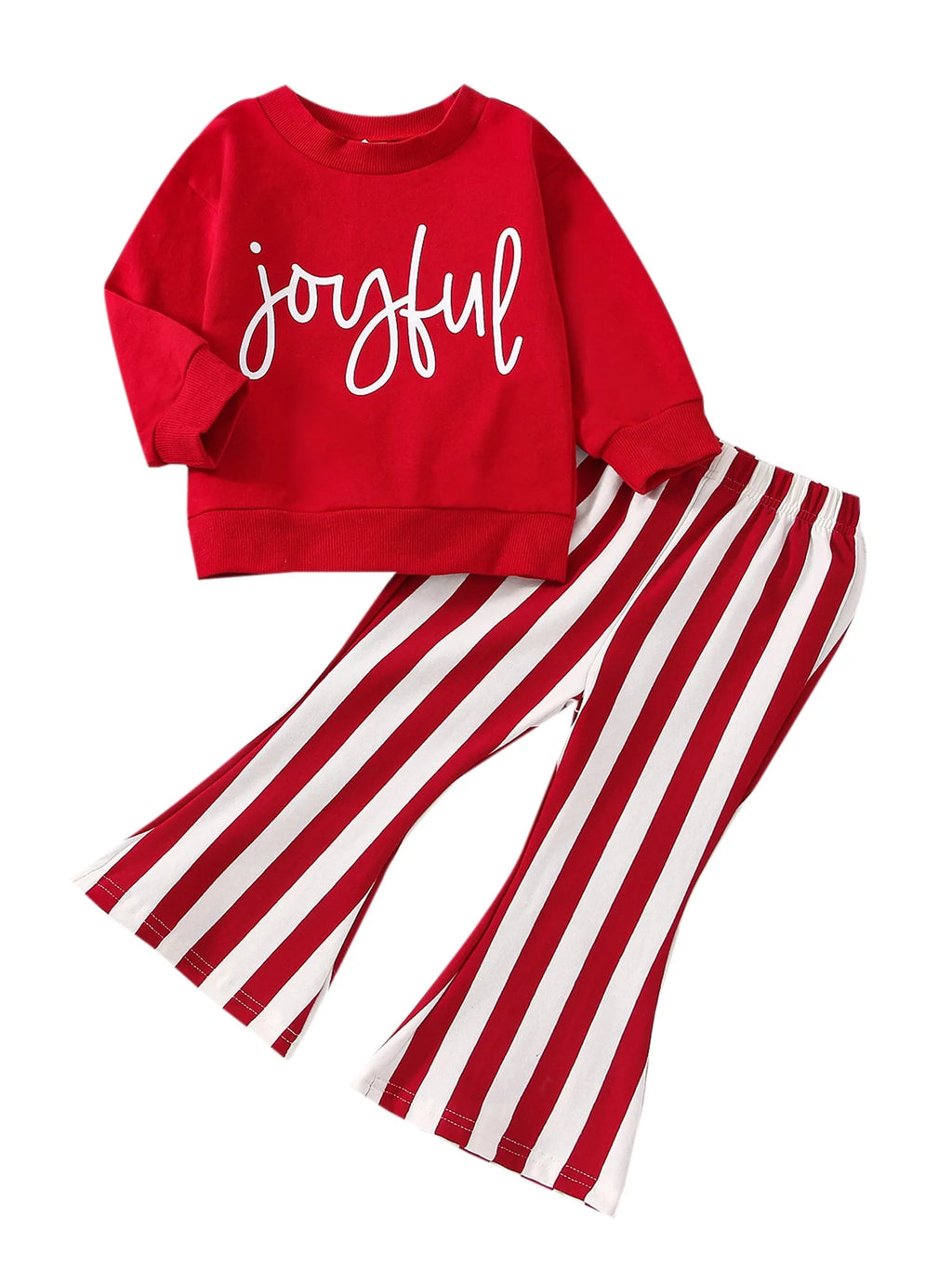Long Sleeve Round Neck Christmas Shirt and Trousers M4913