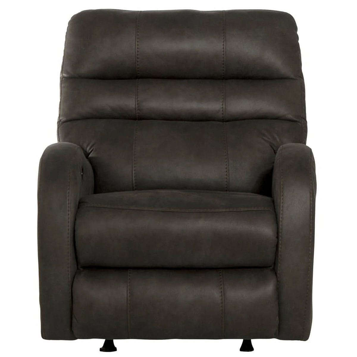 Gray Fabric Power Rocker Recliner with USB Charging Port B575