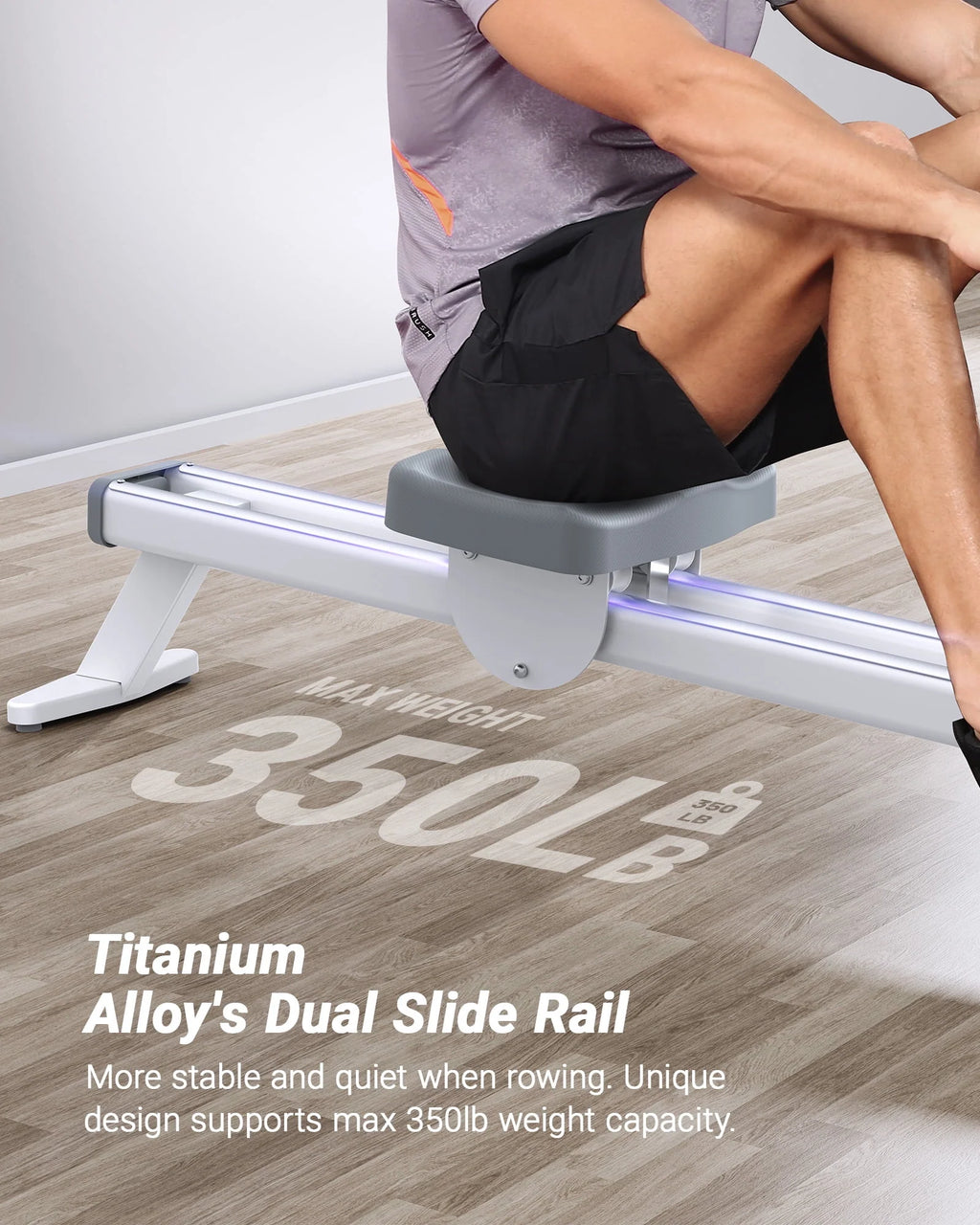 White Magnetic Rowing Machine H1129