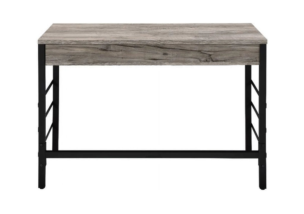 Light Weathered Oak Black Writing Desk B976