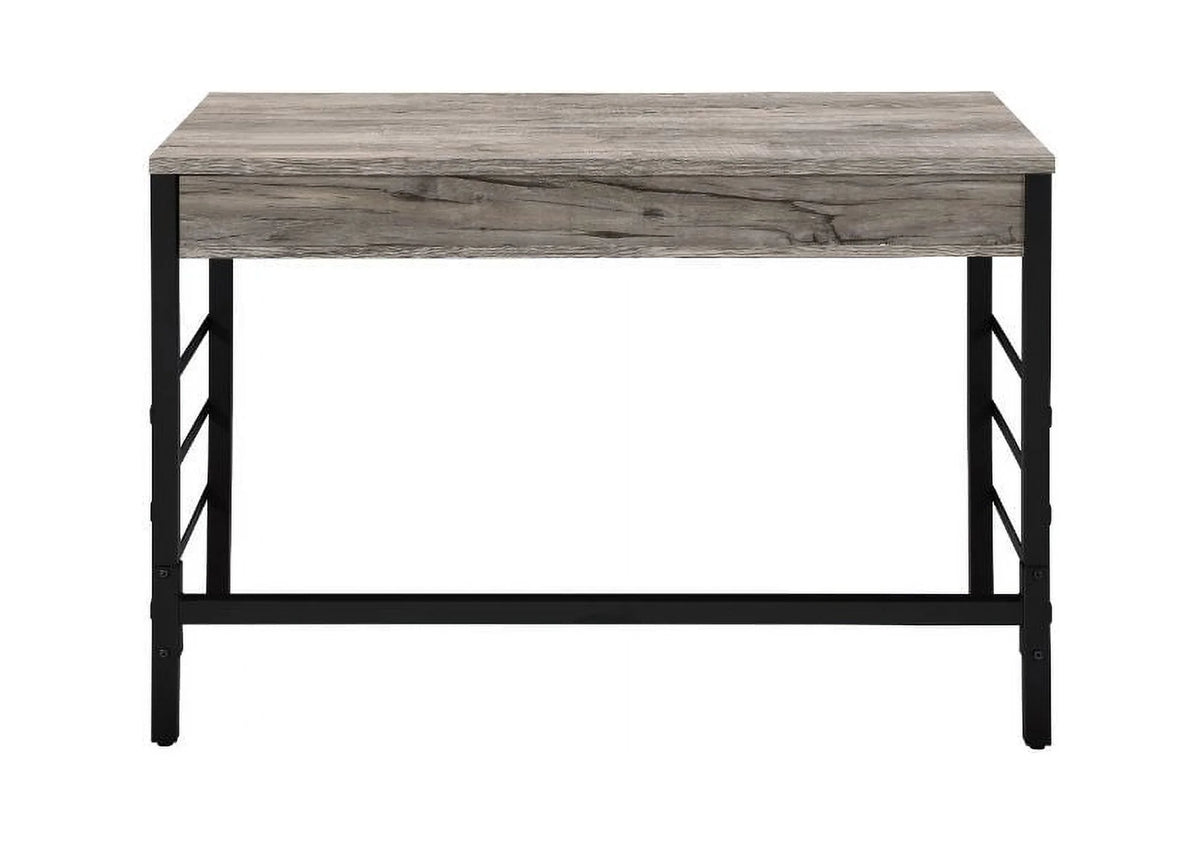 Light Weathered Oak Black Writing Desk B976