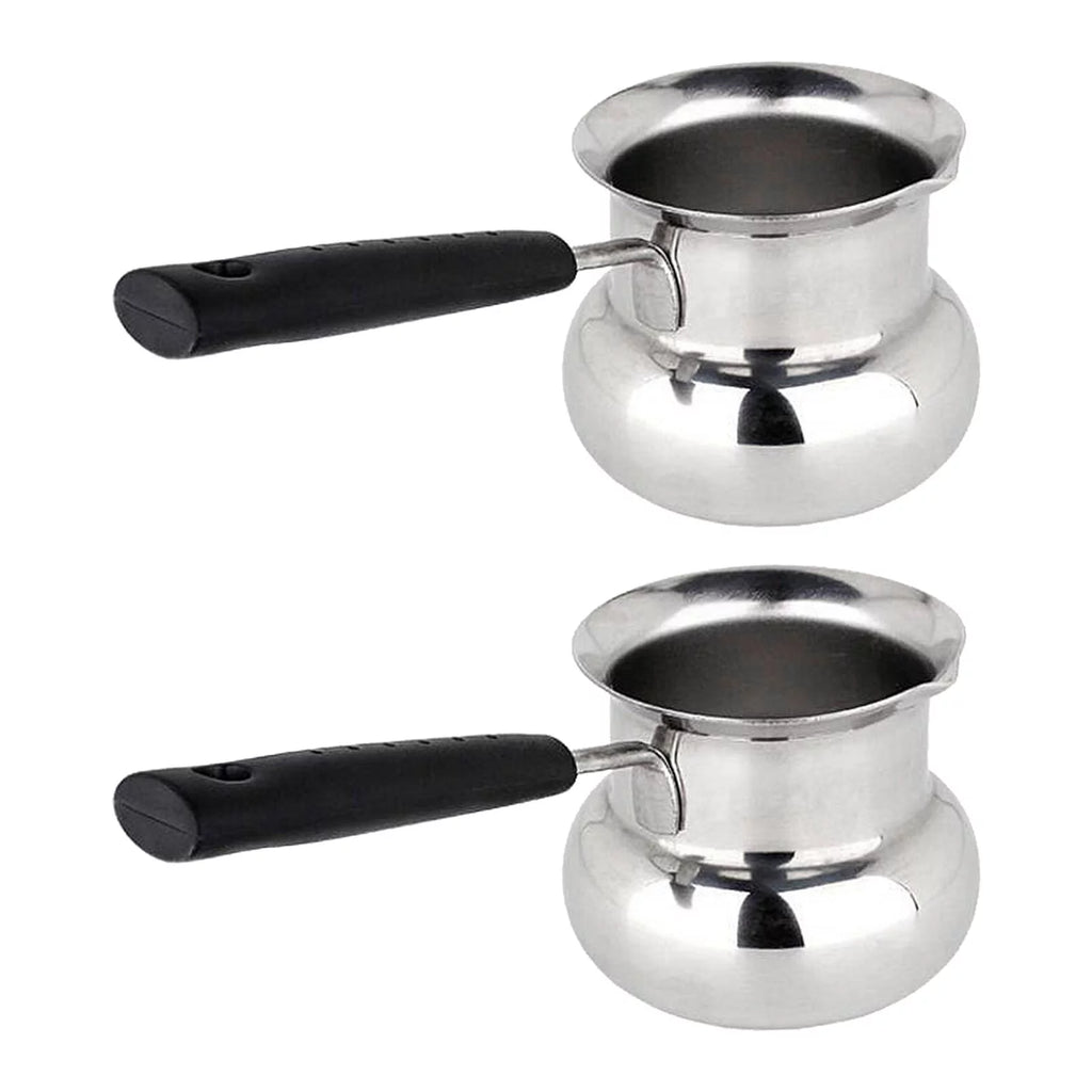 900ml Hammered Stainless Steel Turkish Coffee Pot with Handle P42762