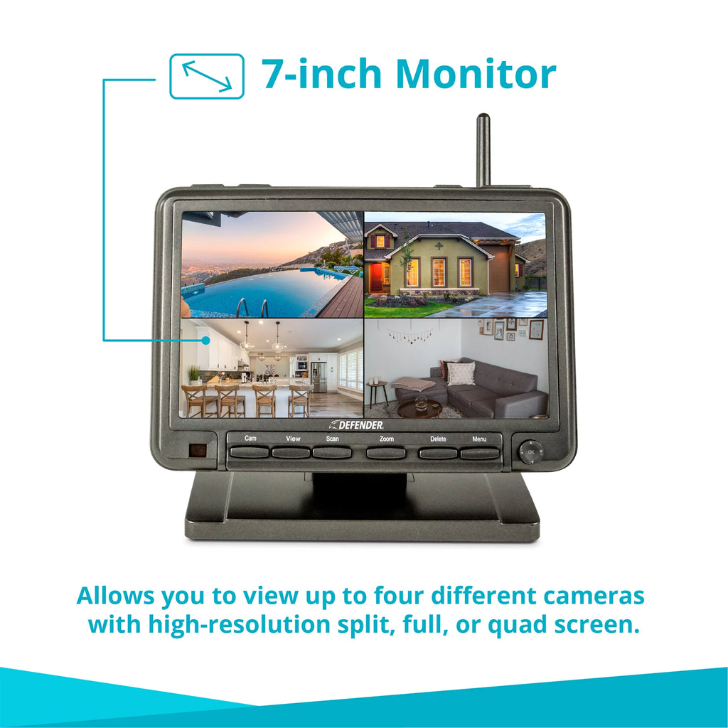Security Camera System with 7 Display Monitor and 2 Night Vision Cameras X814501