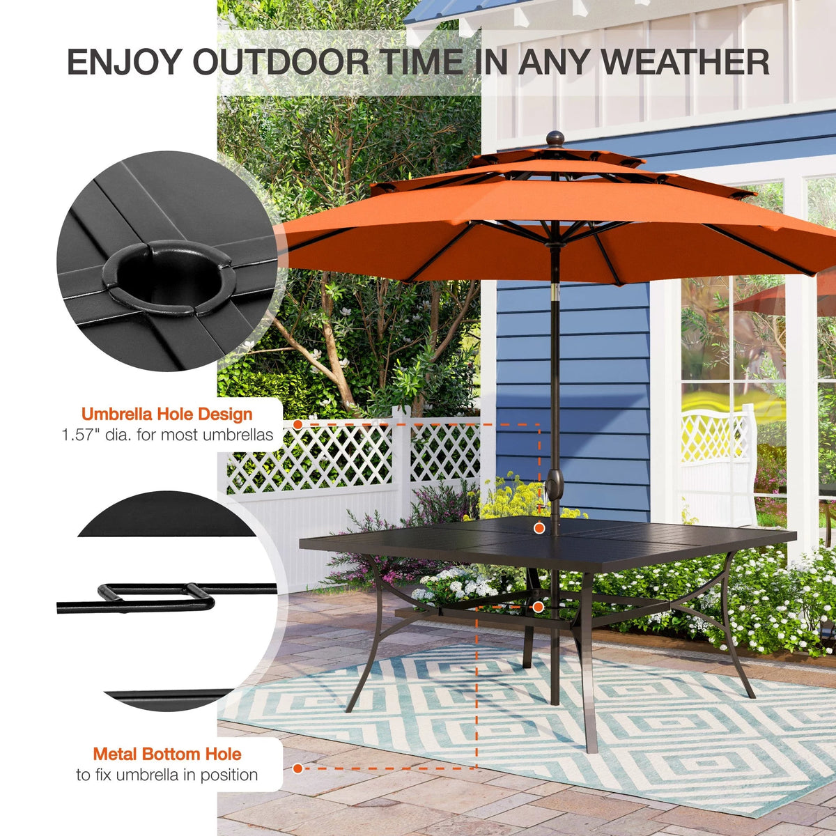 9 Piece Outdoor Metal Patio Dining Set S6432
