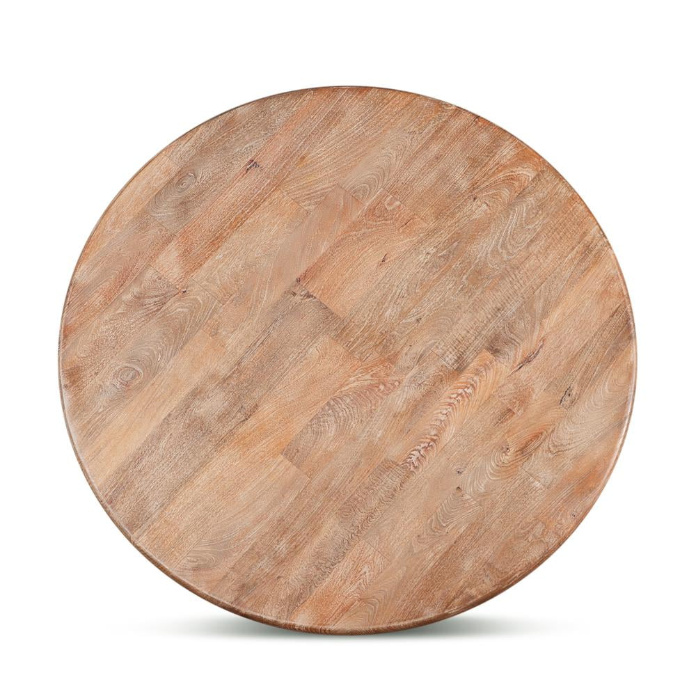 48-Inch Round Mango Wood Dining Table D458