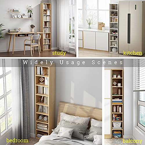 White 71 Inches Tall 8 Lattices Corner Bookcase Y4617