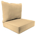 Antique Beige Square Outdoor Deep Seating Cushion and Back Cushion 2-Piece Set N73901