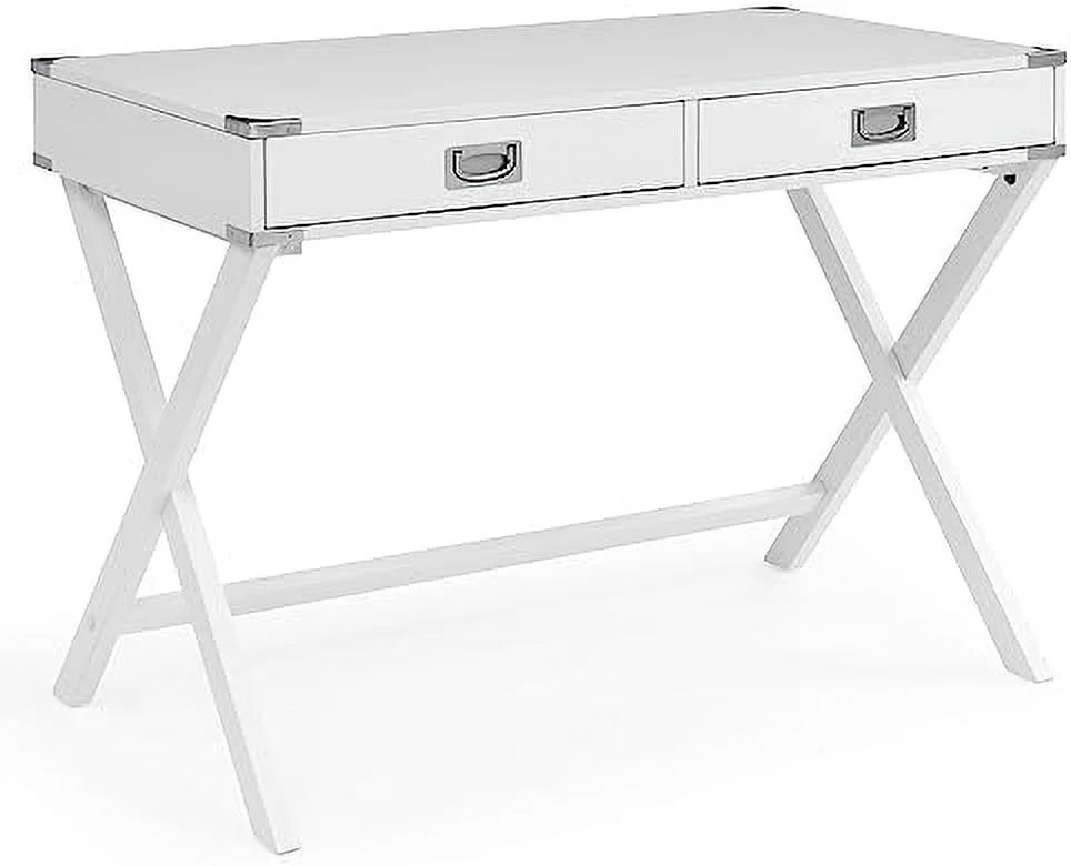 Small White Computer Desk with Drawer F3730