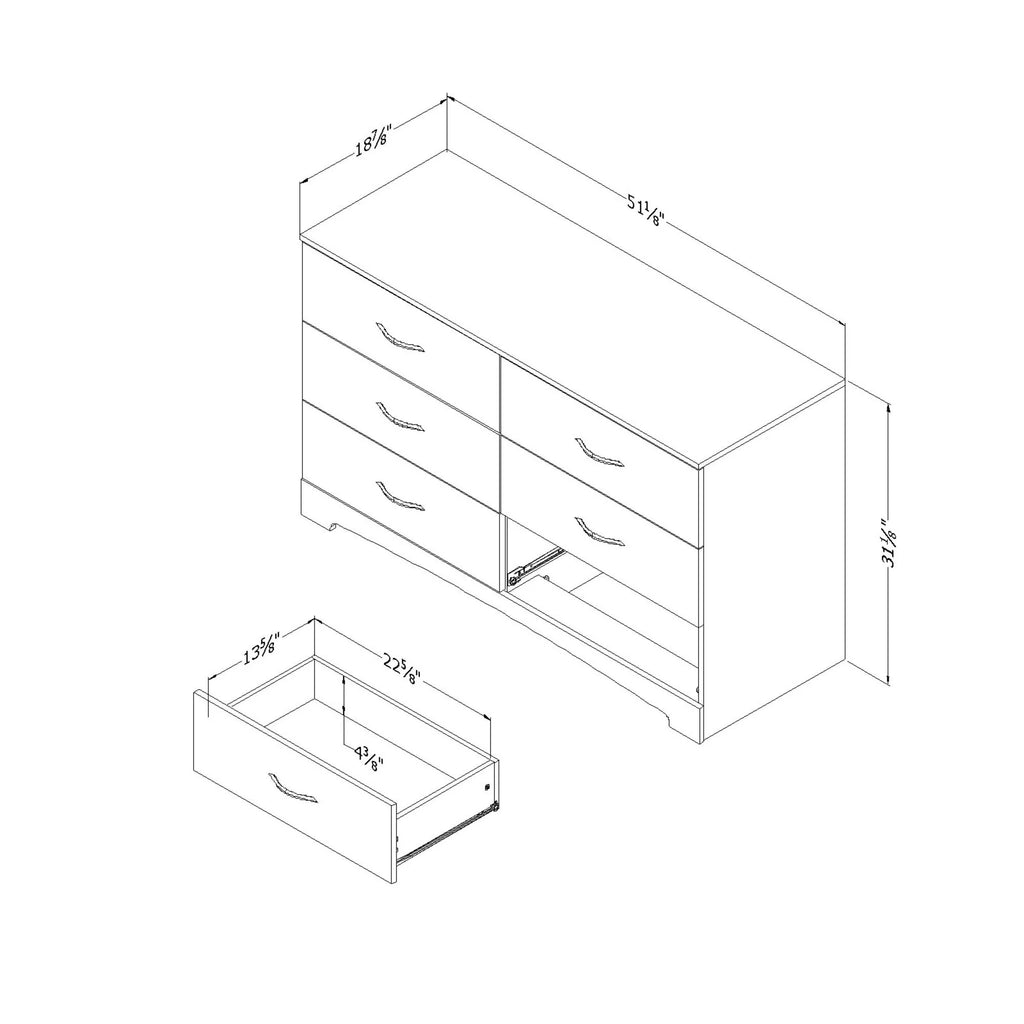 Double Dresser in Dark Chocolate X744