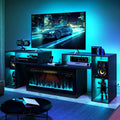 Electric Fireplace TV Stand with 42 Black Fireplace I278429