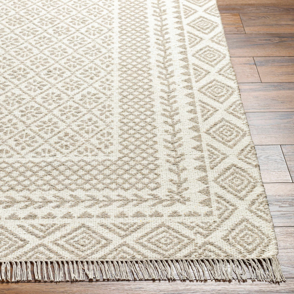 Brown Gray Wool 8' x 10' Area Rug X4026