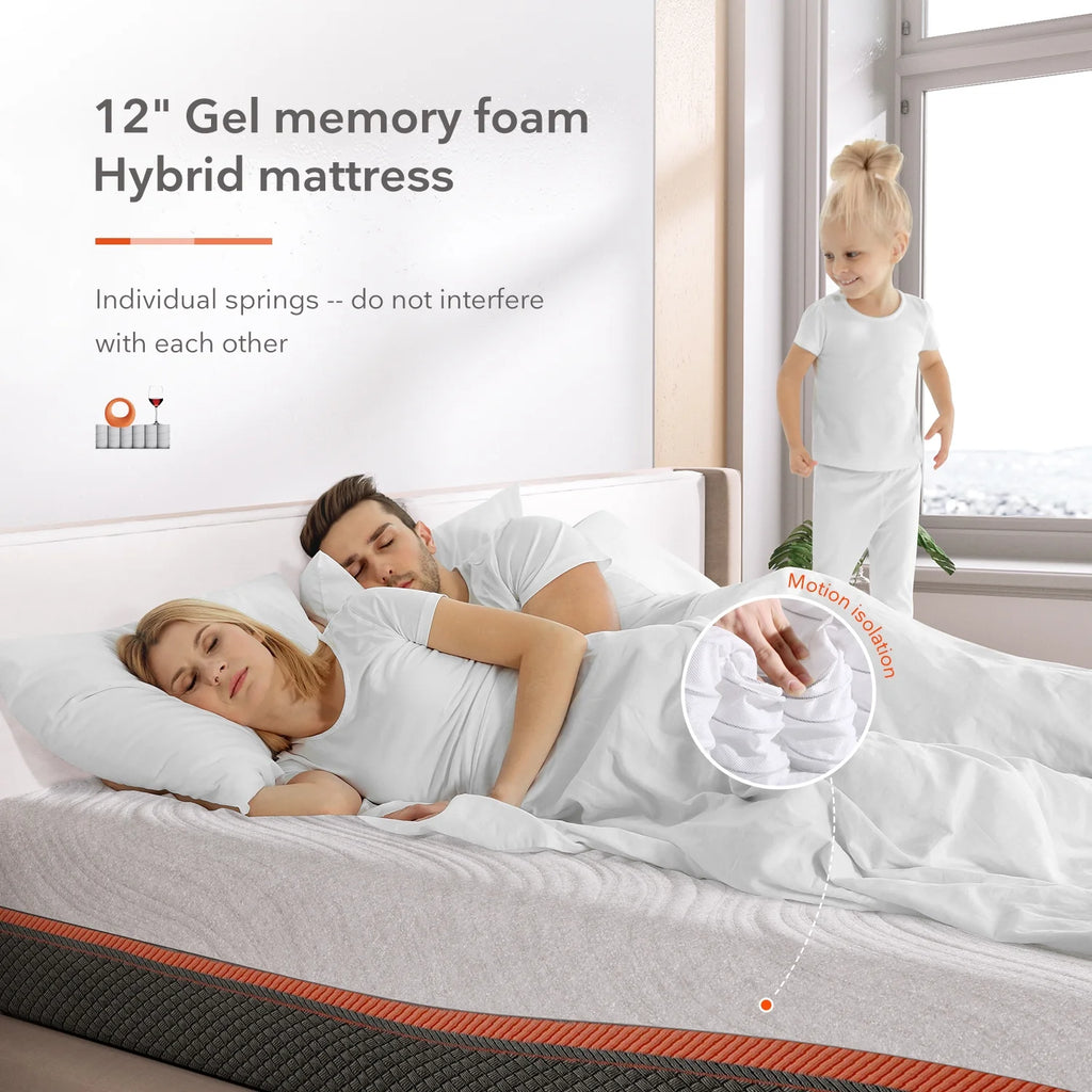 10 Inch Queen Memory Foam Pocket Spring Hybrid Mattress C26344
