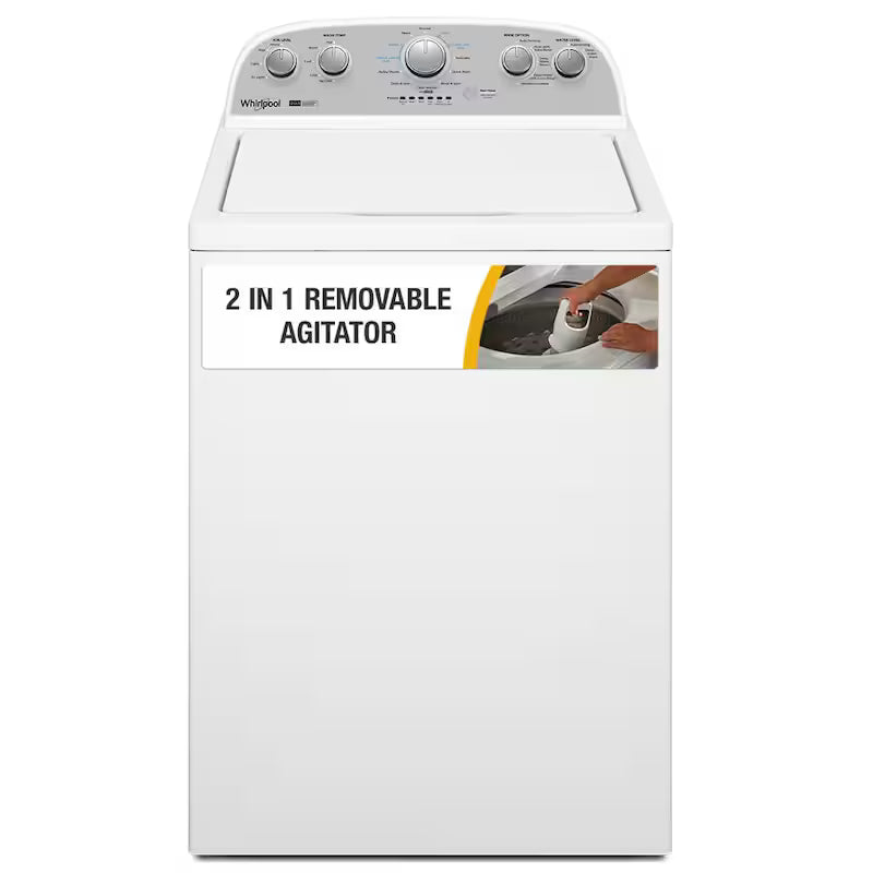 3.8 - 3.9 cu.ft. Top Load Washer in White with Removable Agitator J7435