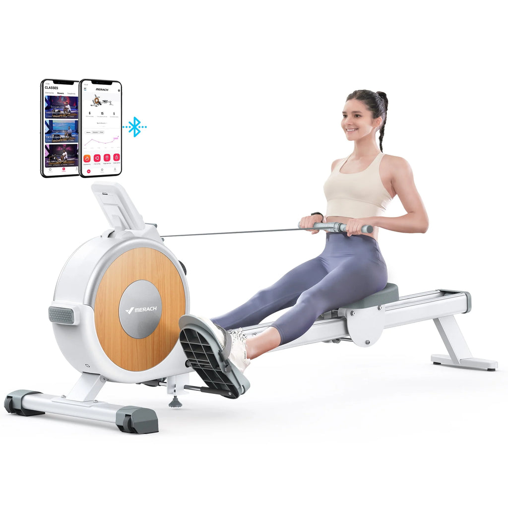 White Magnetic Rowing Machine H1129