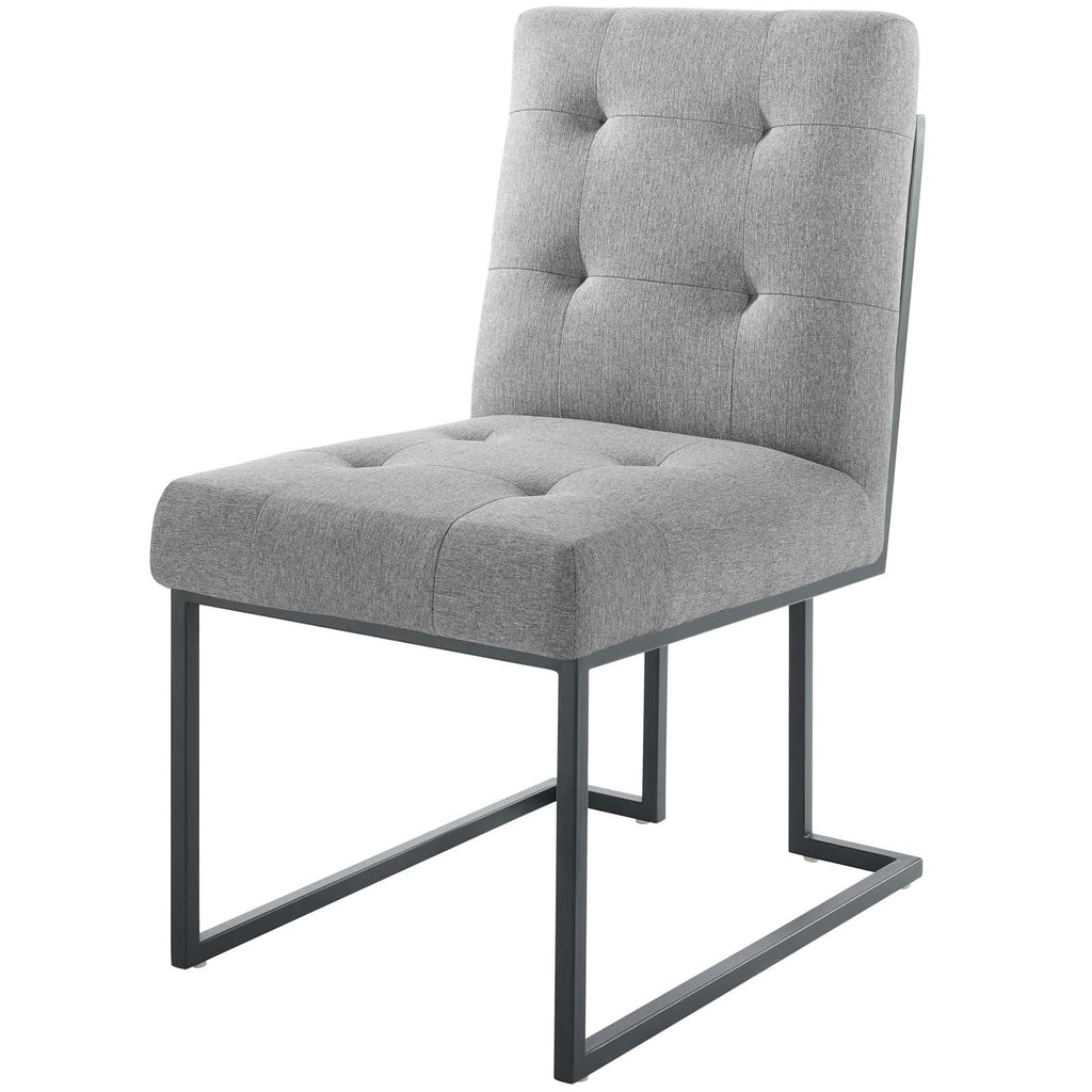 Black Grey Fabric Metal Dining Chair I50383