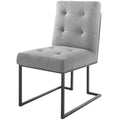 Black Grey Fabric Metal Dining Chair I50383