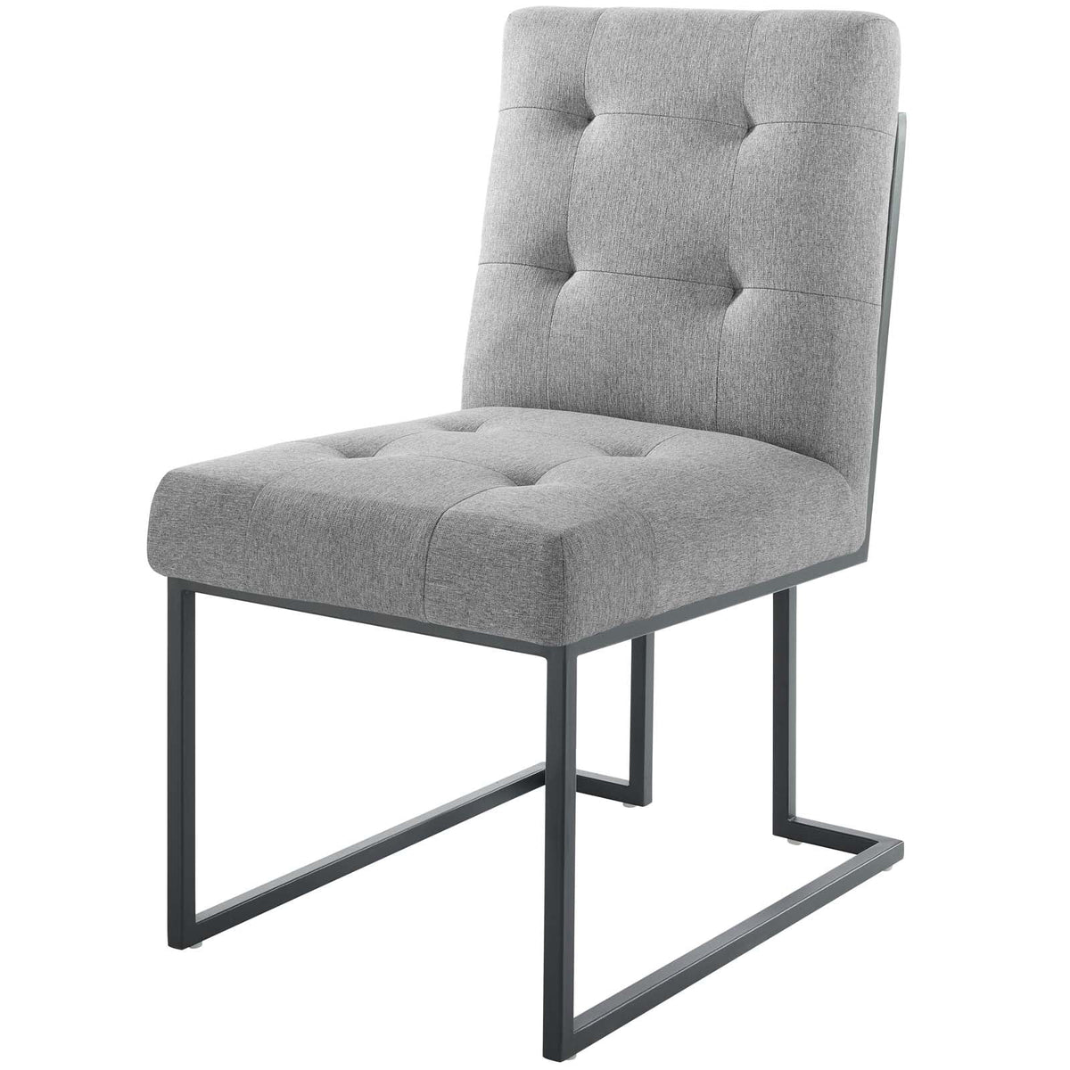 Black Grey Fabric Metal Dining Chair I50383
