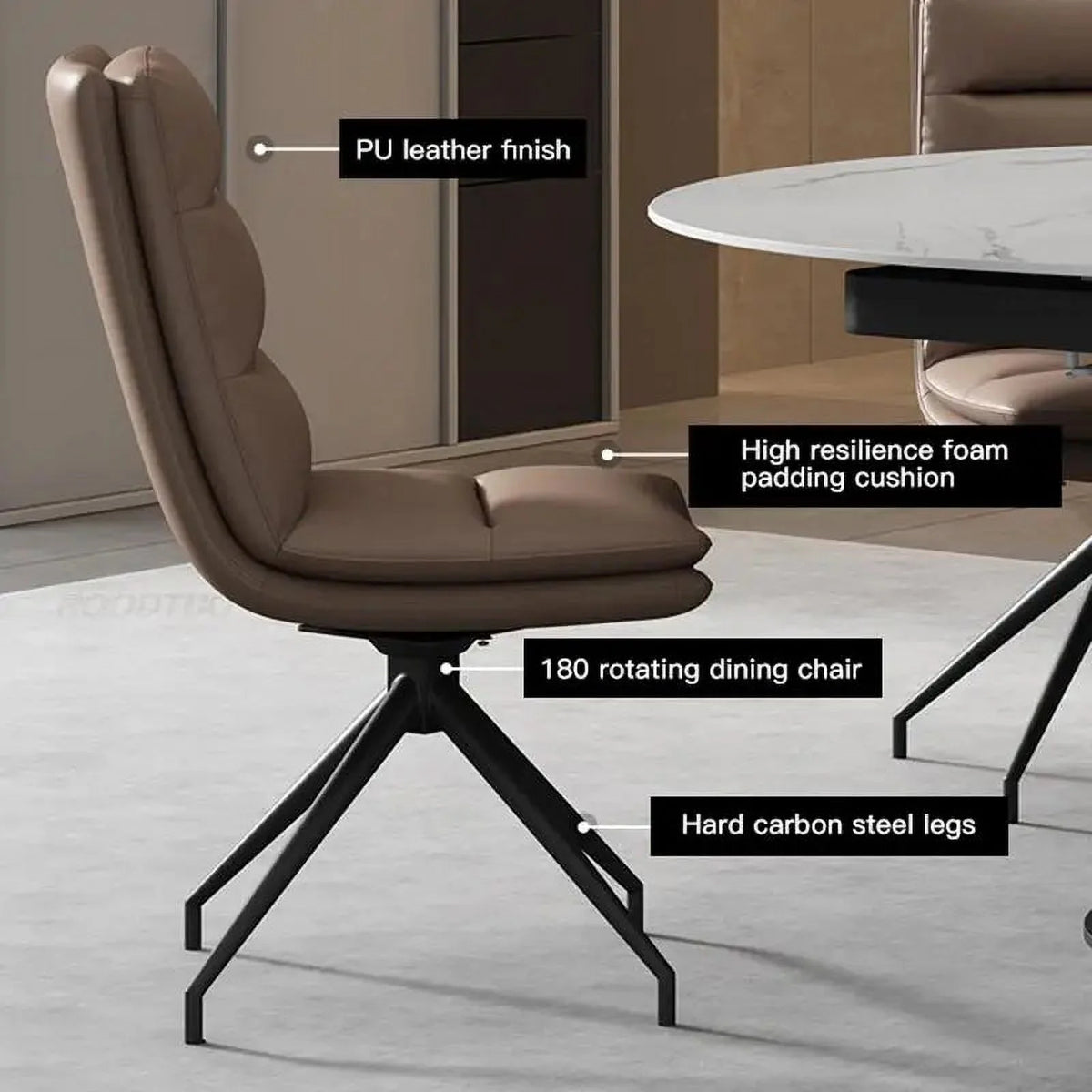 Round Marble Dining Table and Chairs Set F6239